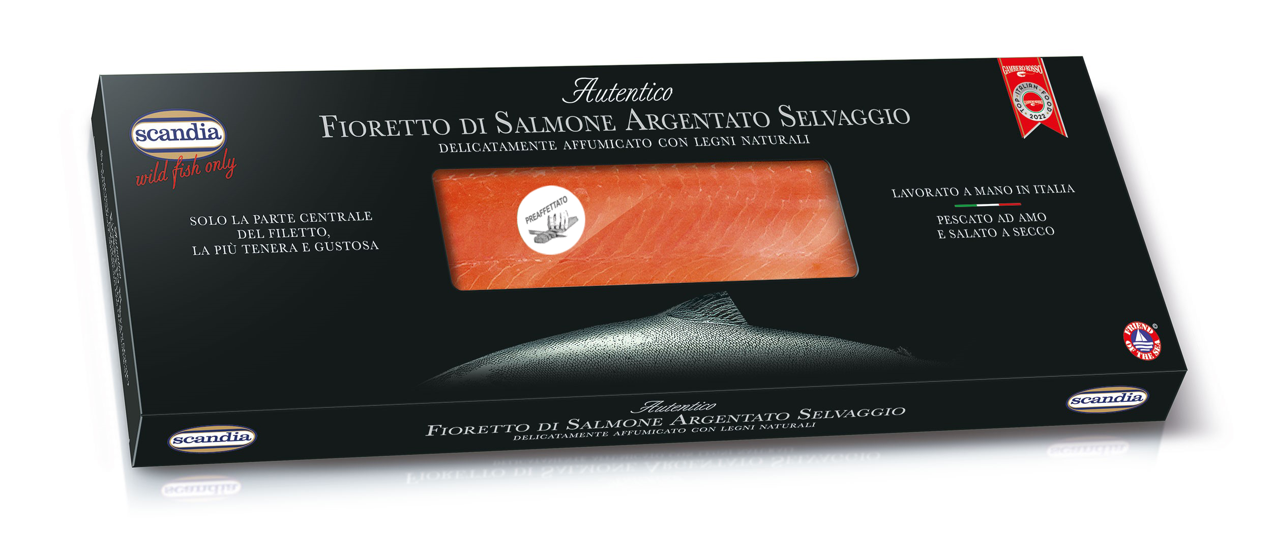 Fioretto di Salmone Selvaggio Argentato affumicato 170/200 g PREAFFETTATO